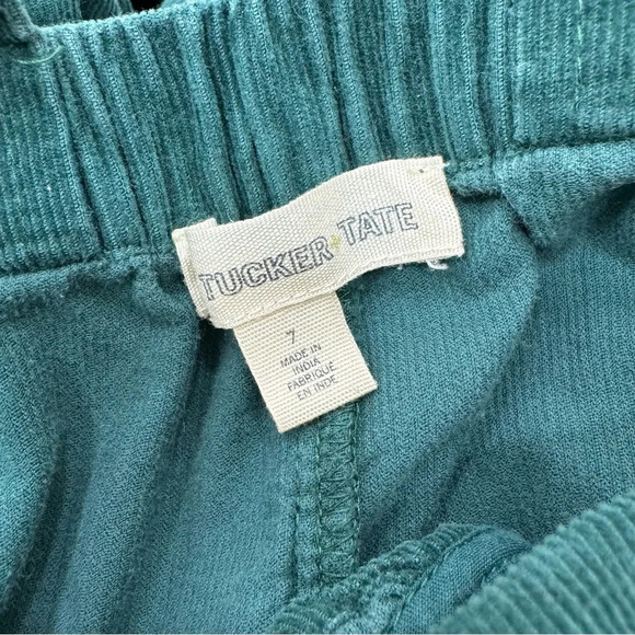 Tucker and Tate Nordstrom Ruffle Corduroy Pinafore forest green Romper Outfit - Picture 5 of 5